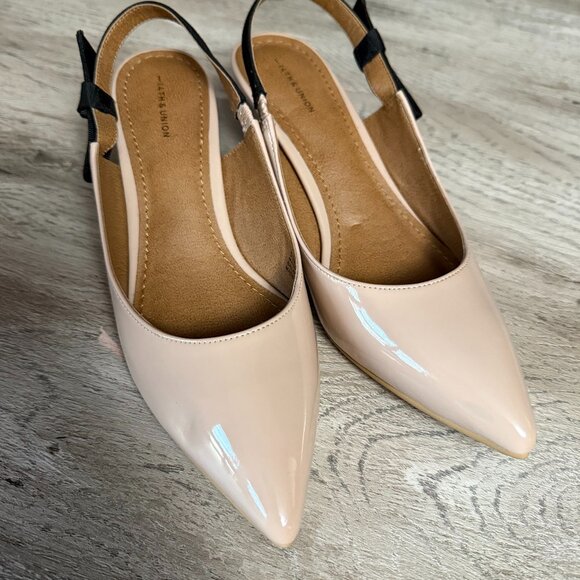 Blush 14th and Union Women’s Size 5.5 Slingback Pointed Toe 2.5 Inch Heel Shoes - Picture 2 of 7
